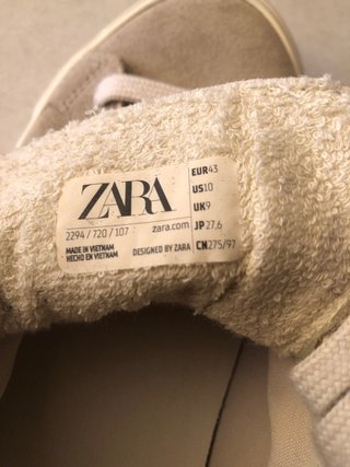Zapatillas Zara Piel Beige Talla 43