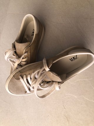 Zapatillas Zara Piel Beige Talla 43