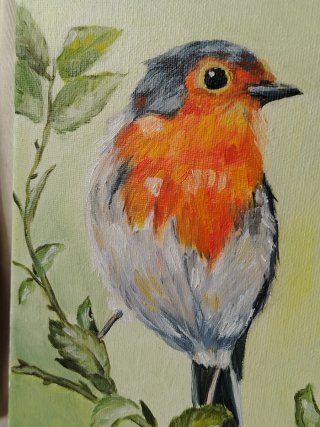 Cuadros óleo aves (2 piezas)
