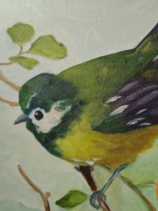 Cuadros óleo aves (2 piezas)