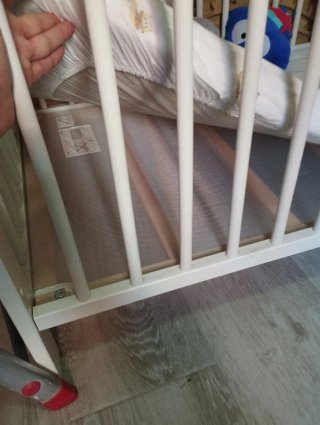 Cuna bebé Ikea Gulliver blanca + colchón