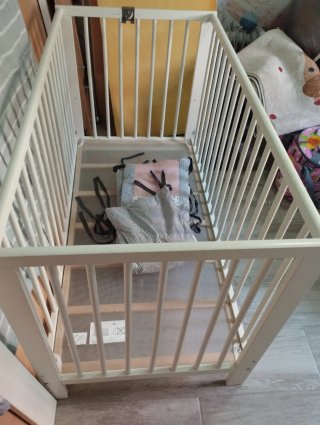 Cuna bebé Ikea Gulliver blanca + colchón