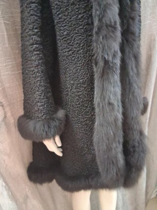 Cappotto Astrakan donna  Taglia 52 ,XXL italiana