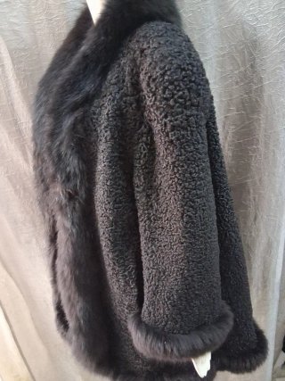 Cappotto Astrakan donna  Taglia 52 ,XXL italiana