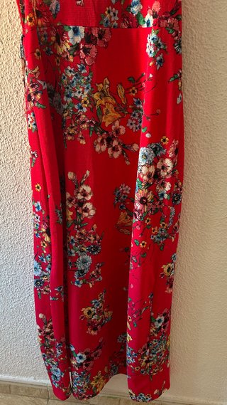 Vestido Springfield floral rojo talla L
