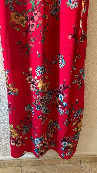 Vestido Springfield floral rojo talla L
