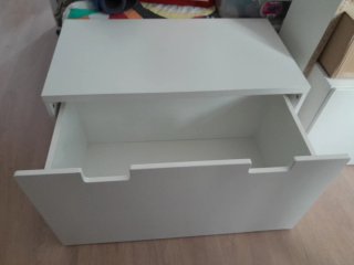 Baúl de almacenaje Ikea blanco