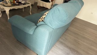 Sofá de 2 plazas azul verdoso(lavable)