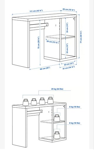 Escritorio Ikea madera claro