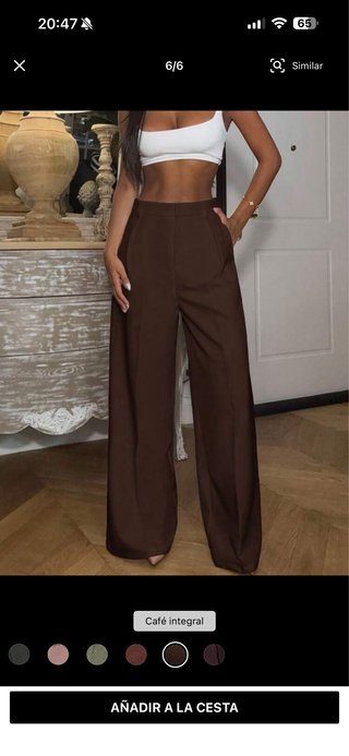 Pantalón ancho marrón