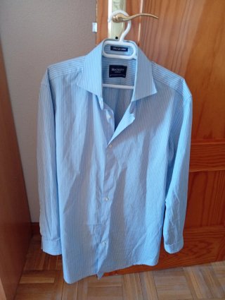 Camisa Hackett Azul Rayas Hombre