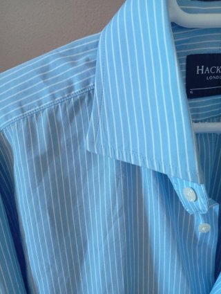 Camisa Hackett Azul Rayas Hombre