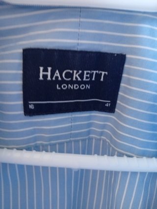 Camisa Hackett Azul Rayas Hombre