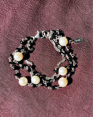 Conjunto DURÁN EXQUSE Plata Perlas y Ónix