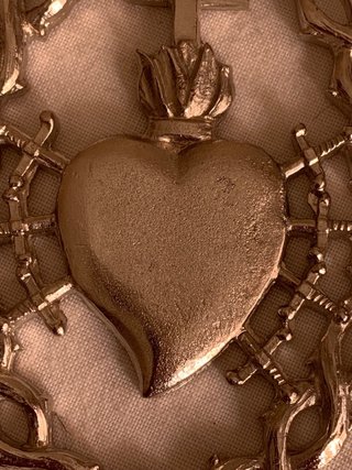 Medalla Corazón Sagrado Cruz Espinas