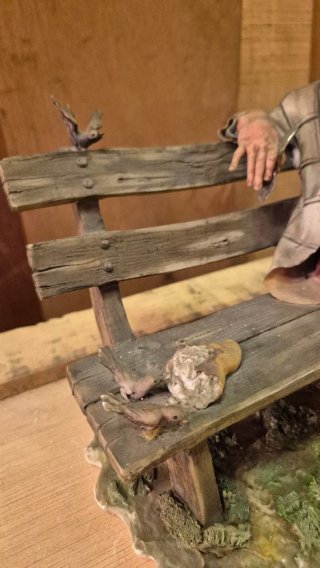 Figura Capodimonte - Vagabundo en Banco