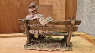 Figura Capodimonte - Vagabundo en Banco