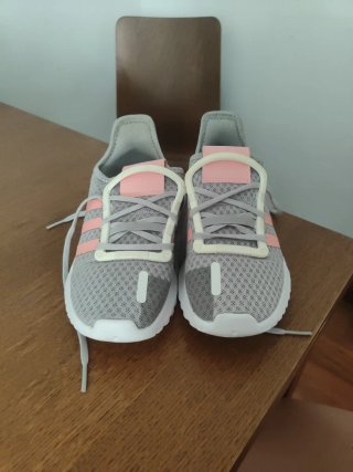 Zapatillas Adidas Gris y Rosa Talla 35
