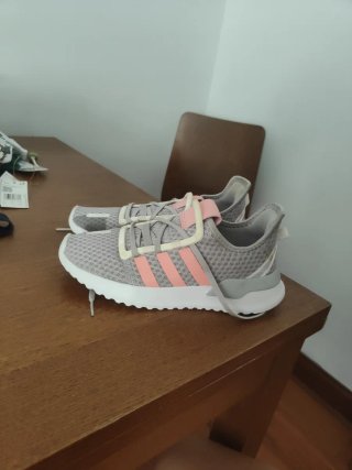 Zapatillas Adidas Gris y Rosa Talla 35