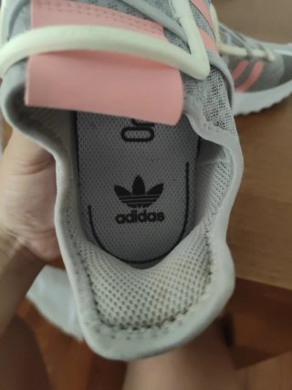 Zapatillas Adidas Gris y Rosa Talla 35