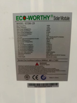 Placa solar 120W