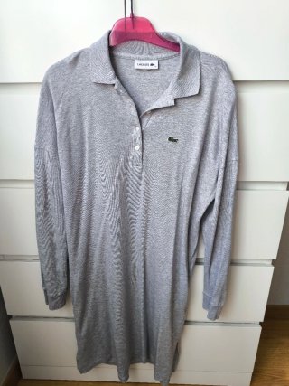 Vestido Lacoste Gris Manga Larga