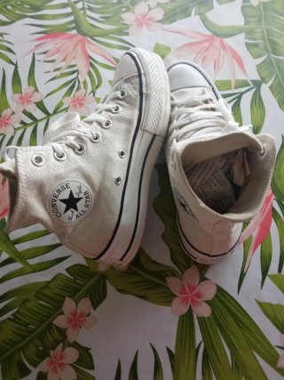Converse All Star plataforma beige