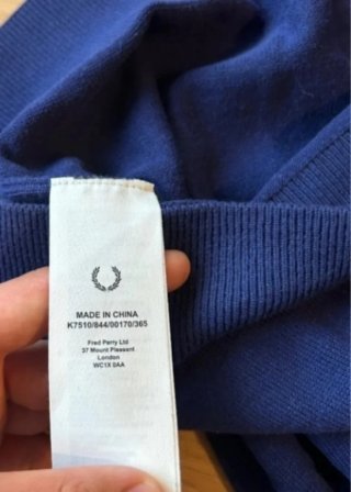 Jersey Fred Perry Azul Talla M