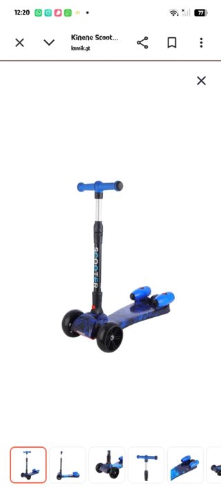 Patinete 3 ruedas con humo y luces