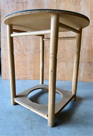 Mesa camilla madera y cristal