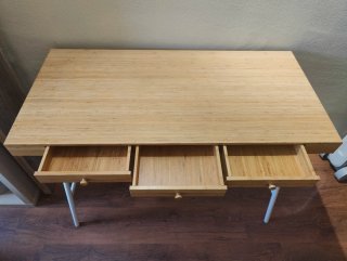 Escritorio Ikea LILLASEN Bambú y Metal