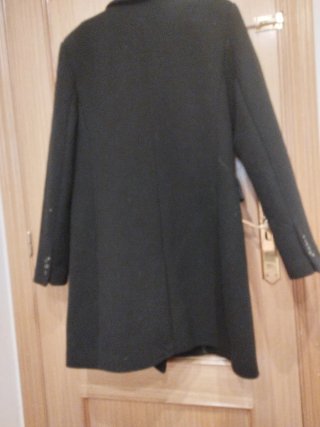Abrigo Negro Mujer Mango Talla M