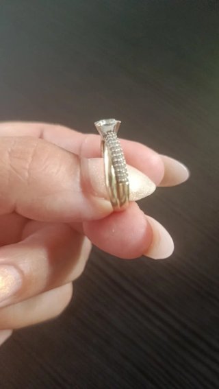 Anillo de compromiso oro y plata