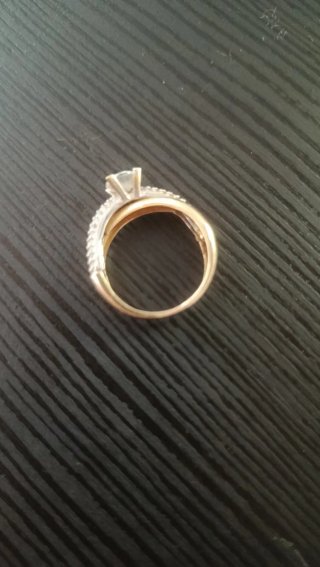 Anillo de compromiso oro y plata