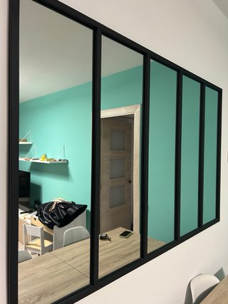 Espejo Negro Estilo Industrial 140x90
