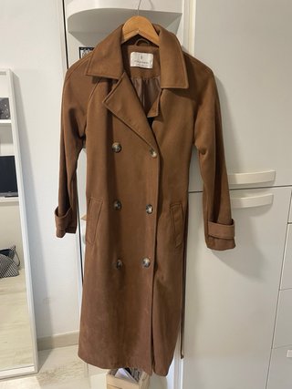 Gabardina marrón Stradivarius - Talla XS