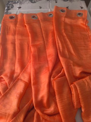 Visillo Cortina Salón Naranja