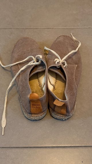 Toni Pons alpargatas hombre taupe con cordones