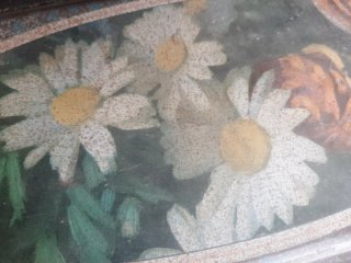 Scatola vintage in latta con manico