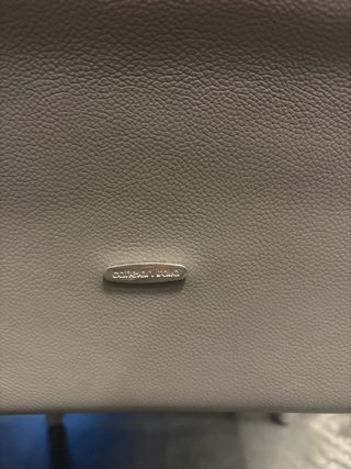 Sedia Cattelan Italia in pelle grigia