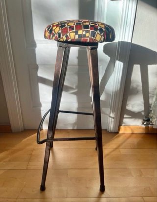 Taburete alto estilo años 70