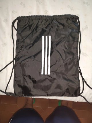 Mochila Adidas Cordones Negra