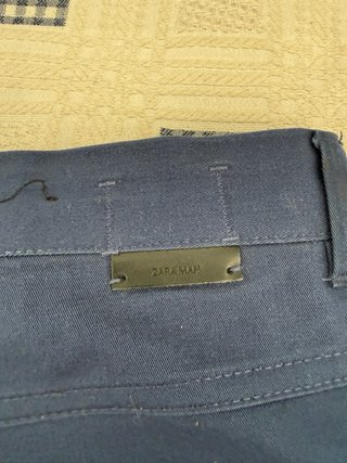 Pantalón Chino Zara Hombre Talla 38 Azul
