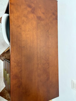 Escritorio de madera con cajones 55x115cm