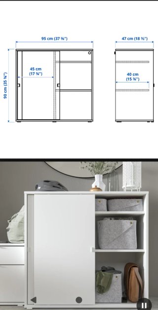 Armario VIHALS blanco puertas correderas