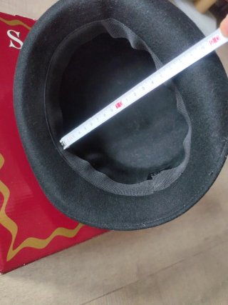 Sombrero de lana negro mujer