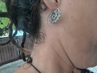 Aros Espiral Plateado