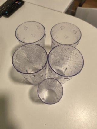 Vasos Mickey Mouse plástico transparente