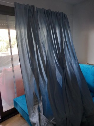Cortinas de 100% algodón azul clarito Ikea