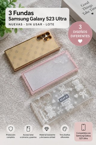 3 Fundas Samsung Galaxy S23 Ultra Nuevas